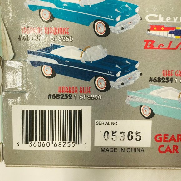 Gearbox 1997 Vintage 1957 Chevy Bel Air Convertible Serial #05365 Pedal Car New - Picture 8 of 10